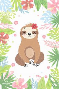 Image result for Cute Kawaii Sloth Wallpaper