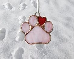 Image result for Glass Window Hanger Paw Print