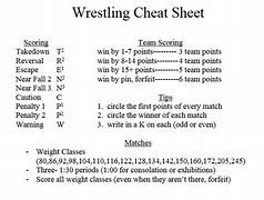 Image result for Wrestling Bout Score Sheets