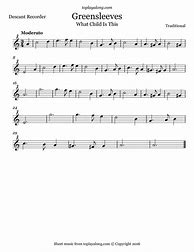 Image result for Recorder Traditional Music Sheet
