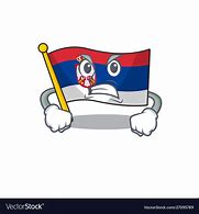 Image result for Serbia Flag with a Angry Face