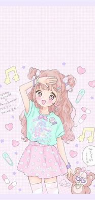 Image result for Pastel School Anime Girl
