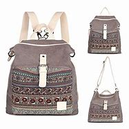 Image result for Small Canvas Backpack Purse