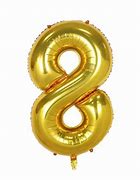 Image result for Number 8 Gold Balloon