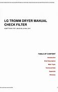 Image result for LG Tromm Dryer Check Filter