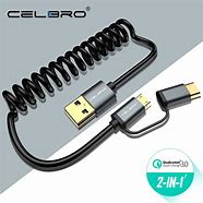 Image result for Short Coiled USB to C Cable