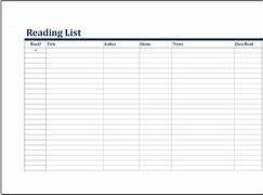 Image result for Bookshelf Checklist Template
