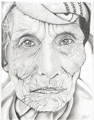 Image result for Old Woman Face Drawing