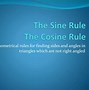 Image result for Sine and Cosine Rule