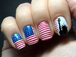 Image result for American Flag Nails