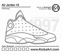 Image result for Jordan 13 Coloring Page