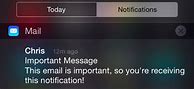 Image result for iPhone Email Notification
