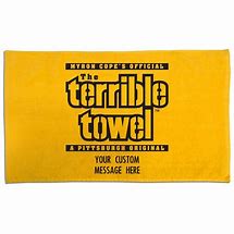 Image result for Terrible Towel Black and White