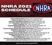 Image result for 24 NHRA Schedule