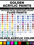 Image result for Golden Fluid Acrylics Color Chart