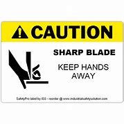 Image result for Caution Sharp Sign