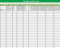 Image result for Excel Address Book Template