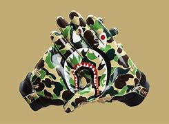 Image result for Bape Camo Yellow Football Gloves