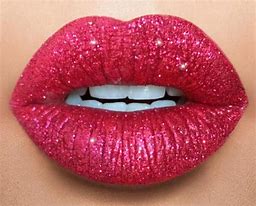 Image result for Red Glitter Lipstick