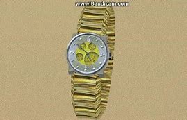 Image result for Gold and Silver Watch with Light Blue Face