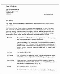 Image result for Executive Offer Letter Template