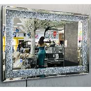 Image result for Crushed Crystal LED Mirror