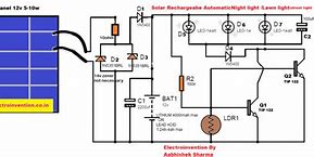 Image result for Solar Night Light Circuit Diagram