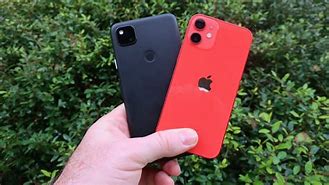 Image result for iPhone 12 Mini Compared to Pixel 4A