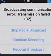 Image result for Broadcast Error Screen