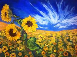 Image result for Sunflowers Pastel Painting