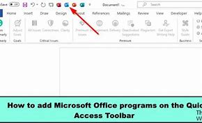 Image result for Microsoft Word Quick Access Toolbar