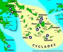 Image result for Cyclades Islands On World Map