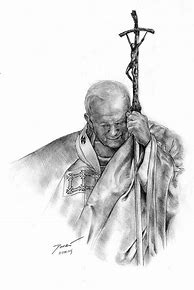 Image result for John Paul II Drawing