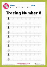 Image result for Tracing Number 8