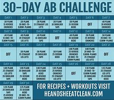 Image result for 30 Day Ab Challenge Calendar