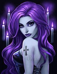 Image result for Purple Hair Vampire Art
