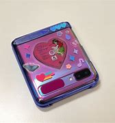 Image result for Galaxy Z Flip Purple Cute Phone Case Glitter