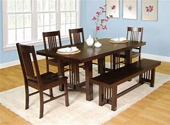 Image result for Bench Seating Dining Room Sets