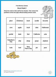 Image result for Word Memory Game