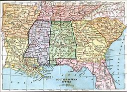 Image result for Southeastern USA Map