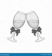 Image result for Champagne Clinking Glasses with Bow Clip Art