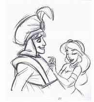 Image result for Aladdin and Jasmine Sketch