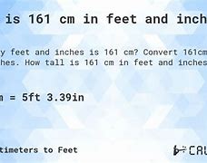 Image result for 161 Cm to Feet and Inches