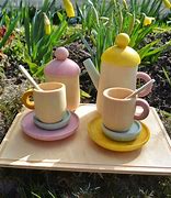 Image result for Wooden Tea Set