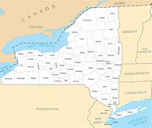 Image result for Upstate New York Counties Map