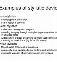 Image result for Stylistic Devices
