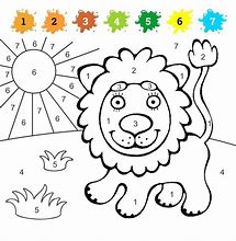 Image result for Color by Number Coloring Pages for Kids