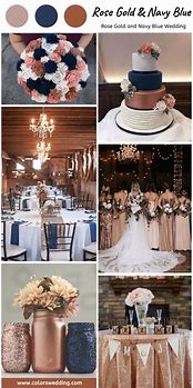 Image result for rose gold and navy