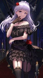Image result for Anime Girl Black Dress