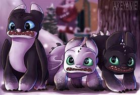 Image result for Baby Light Fury and Toothless Easter